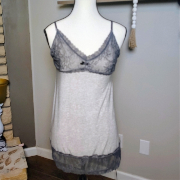 Nanette Lepore Charcoal and Light Gray Chemise - Picture 1 of 3